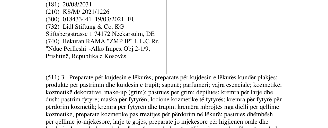 Zëri i markës CELLINTENSE në buletin