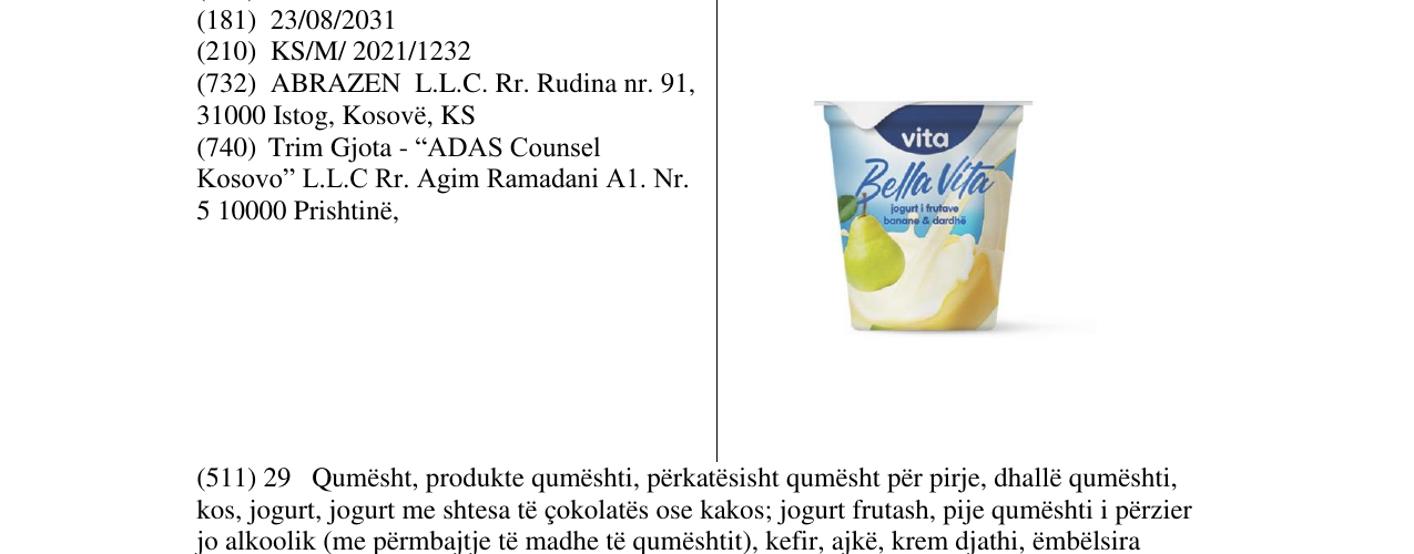 Zëri i markës Vita në buletin