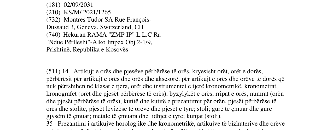 Zëri i markës TUDOR në buletin