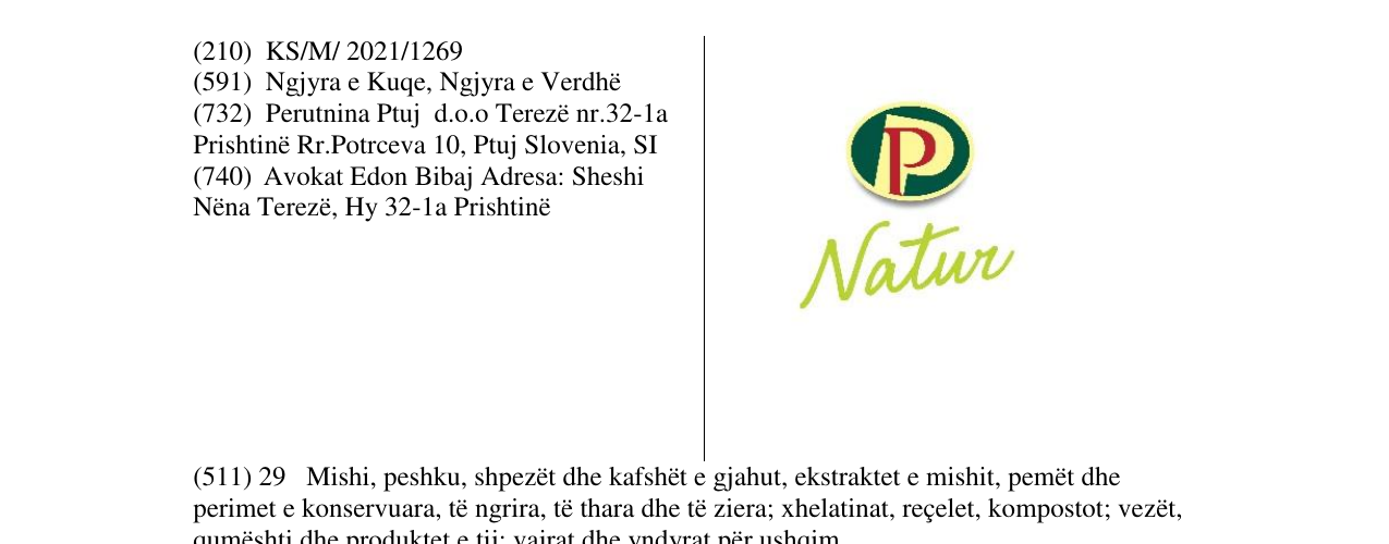Zëri i markës Markë figurative në buletin
