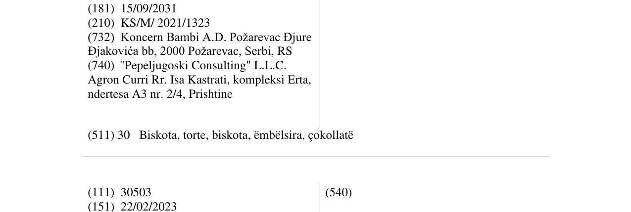 Zëri i markës Plazma Stiksi në buletin