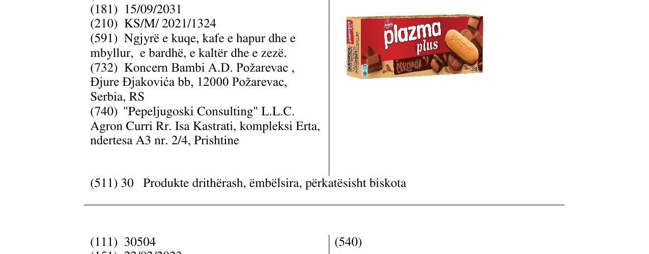 Zëri i markës Markë figurative në buletin