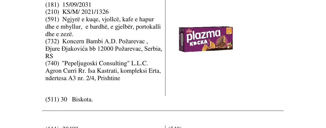 Zëri i markës Markë figurative në buletin