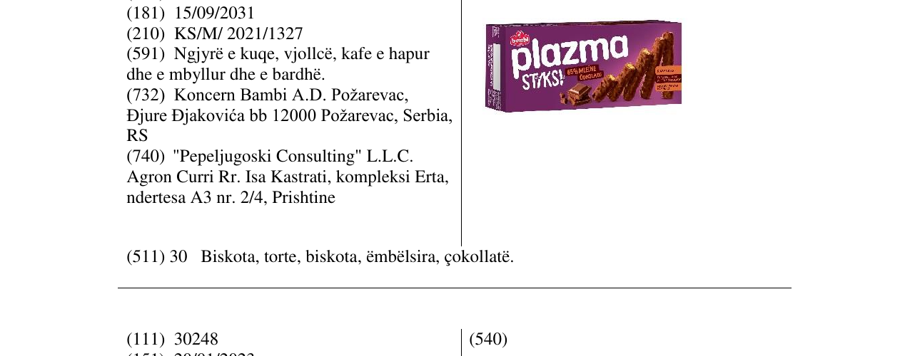 Zëri i markës Markë figurative në buletin