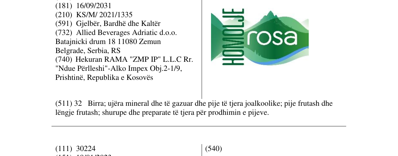 Zëri i markës Markë figurative në buletin