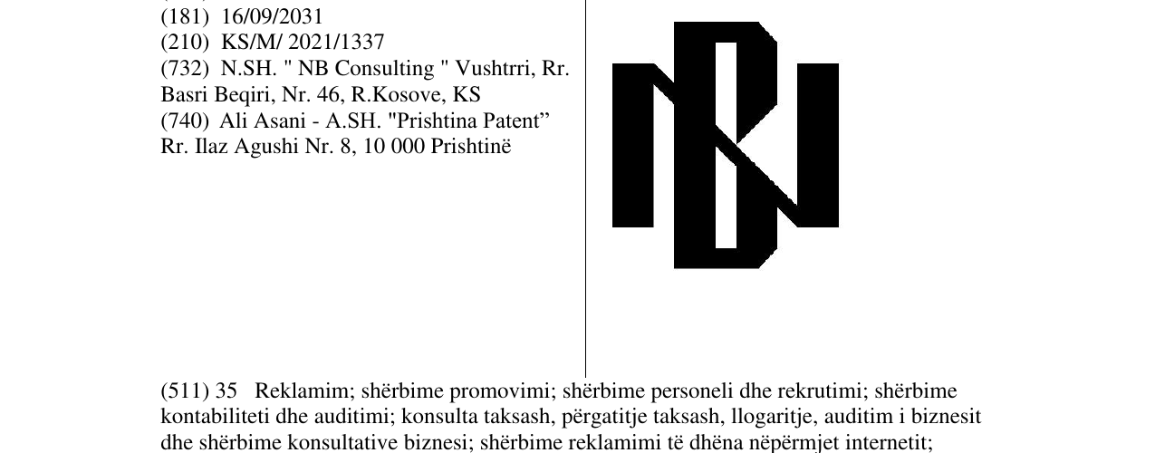 Zëri i markës Markë figurative në buletin