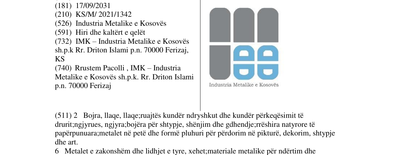 Zëri i markës Markë figurative në buletin