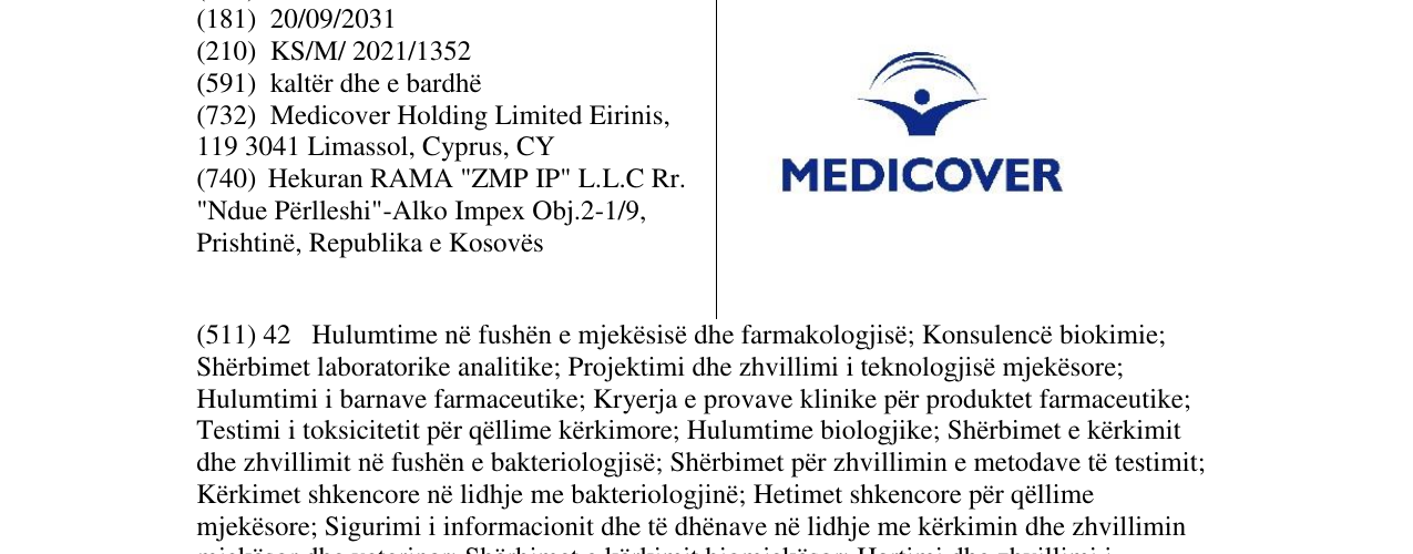 Zëri i markës Markë figurative në buletin