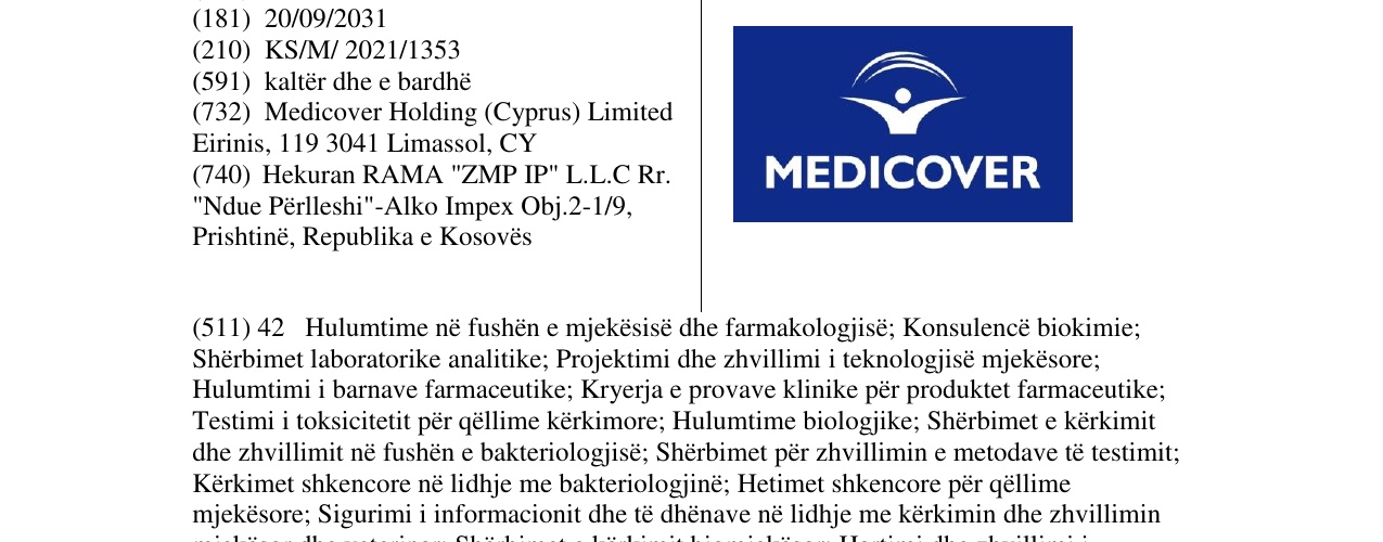 Zëri i markës Markë figurative në buletin