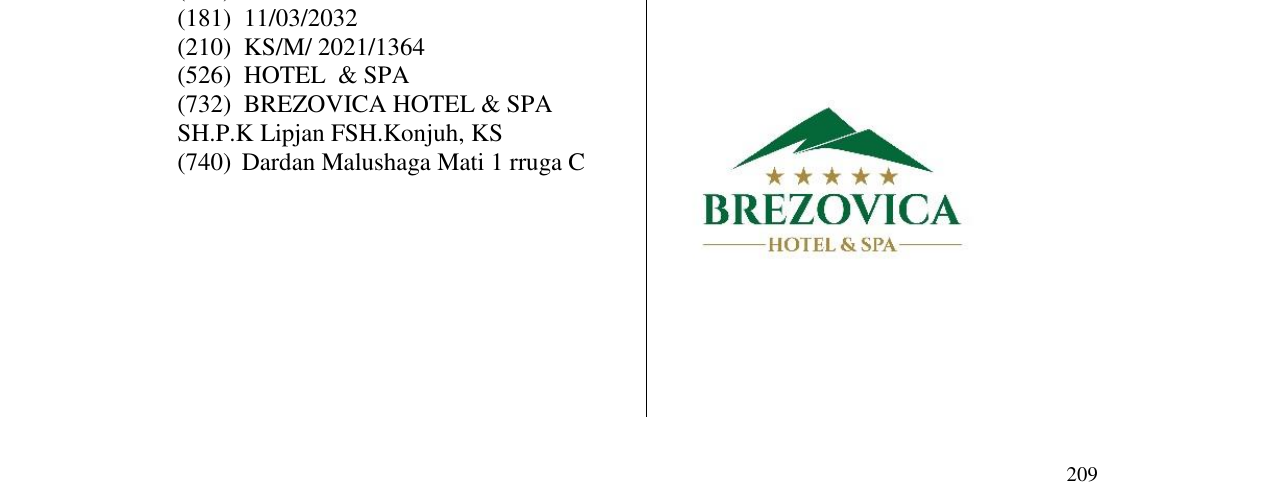 Zëri i markës BREZOVICA në buletin