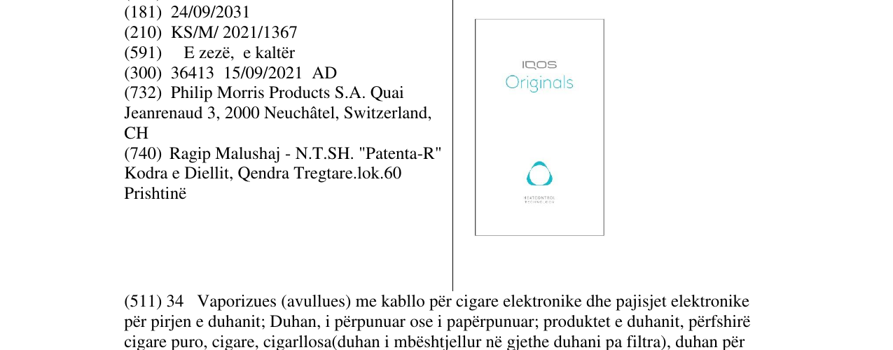 Zëri i markës Markë figurative në buletin