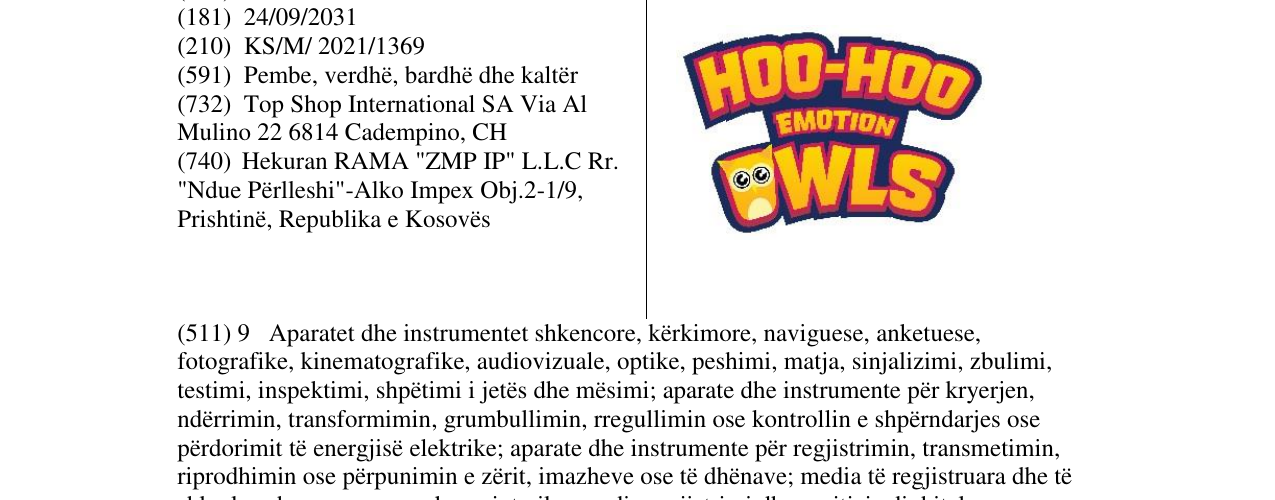 Zëri i markës Markë figurative në buletin
