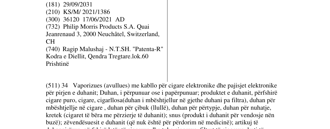 Zëri i markës RUBY FUSE në buletin