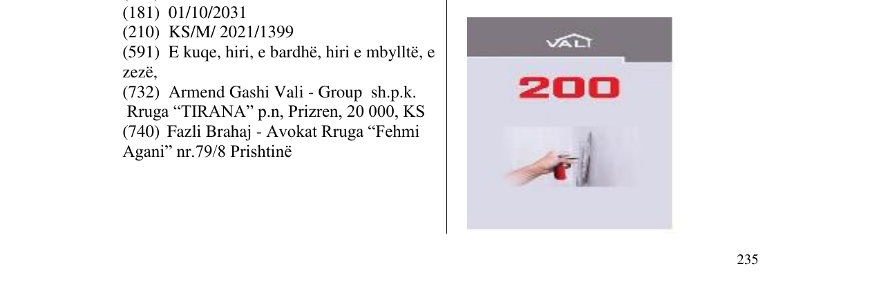 Zëri i markës Markë figurative në buletin