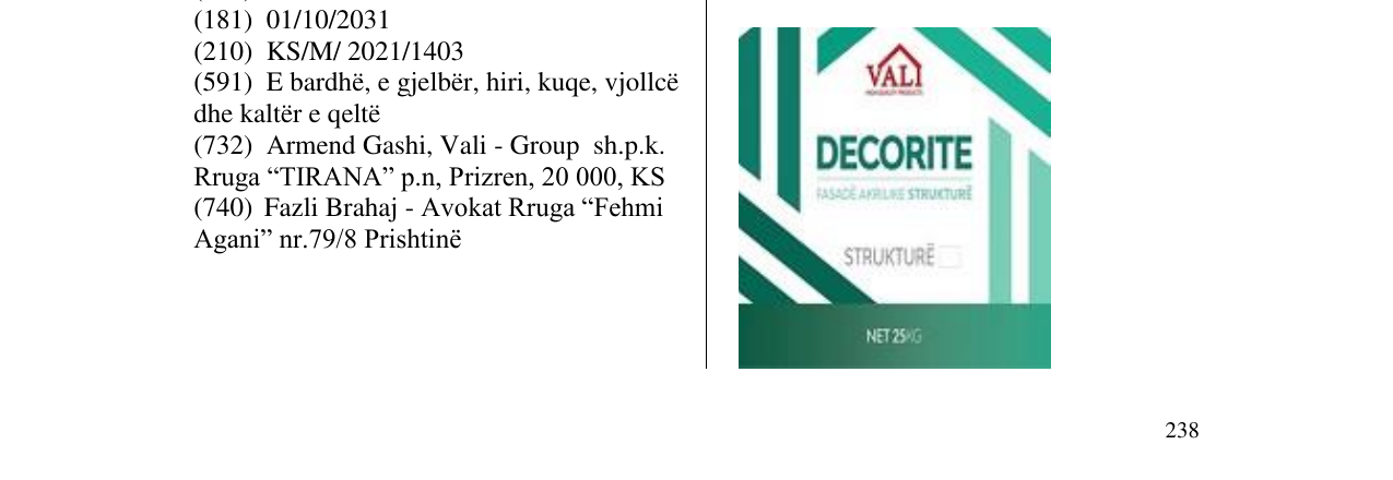 Zëri i markës Markë figurative në buletin