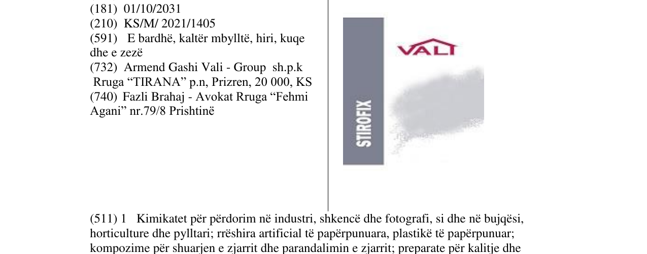 Zëri i markës Markë figurative në buletin