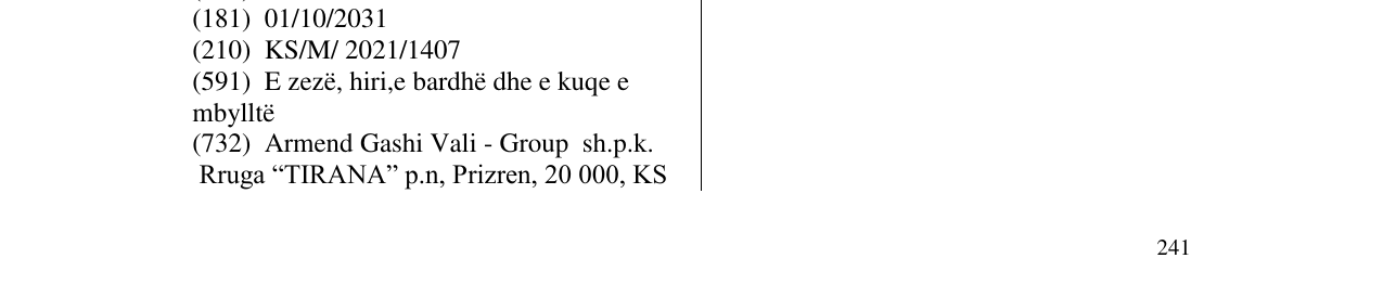 Zëri i markës Markë figurative në buletin