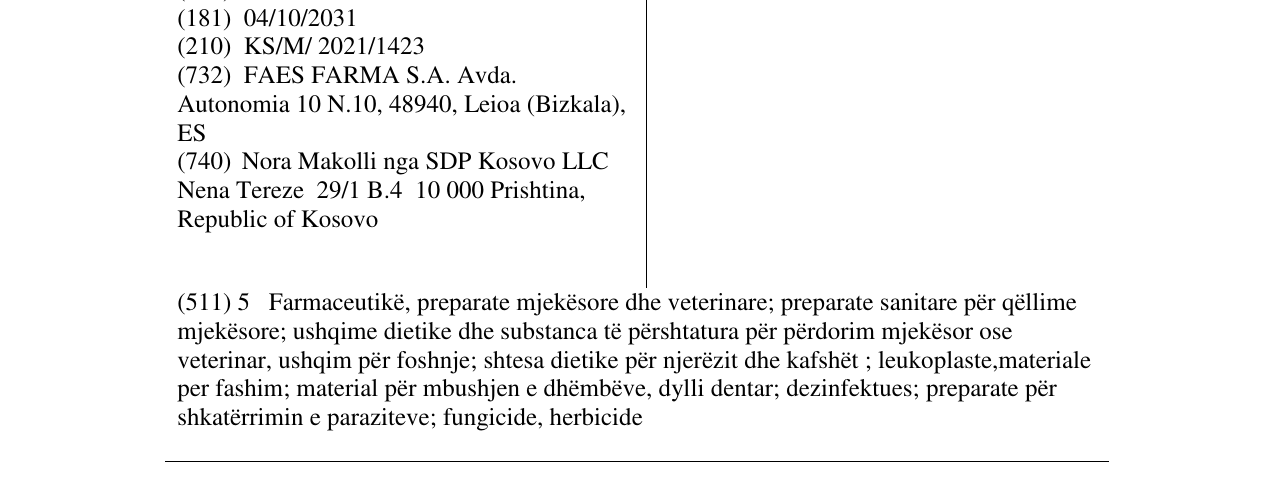Zëri i markës DISTEM në buletin