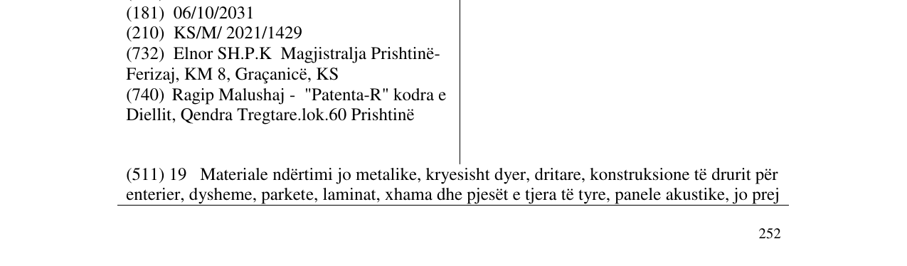 Zëri i markës ELNOR MÖBEL në buletin