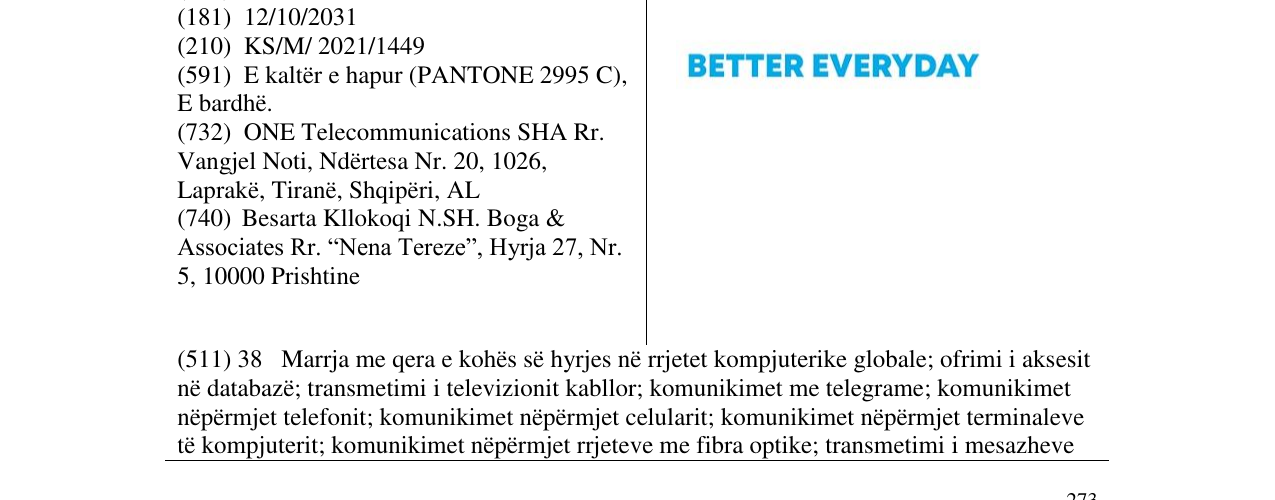 Zëri i markës Markë figurative në buletin