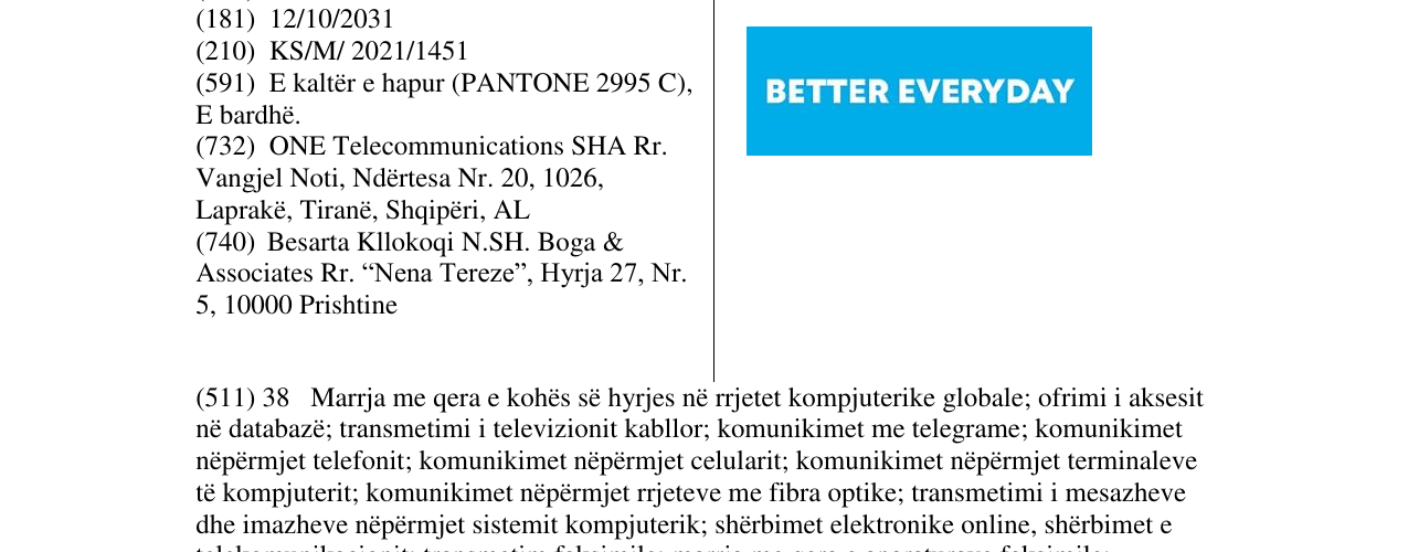 Zëri i markës Markë figurative në buletin