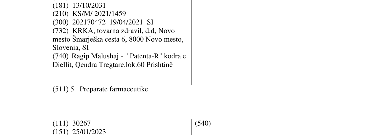 Zëri i markës VIMETSO në buletin