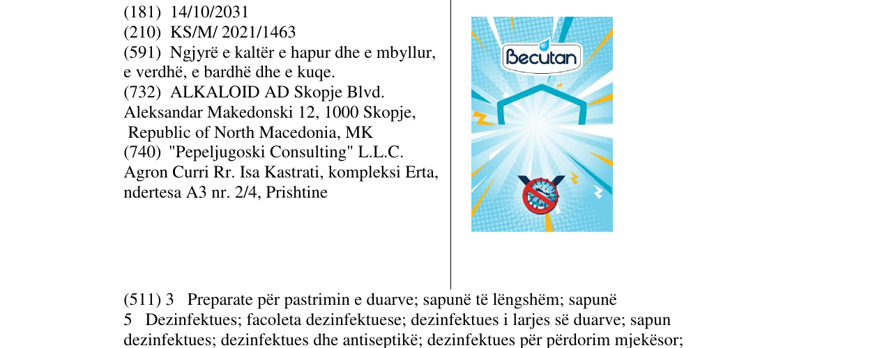 Zëri i markës Markë figurative në buletin