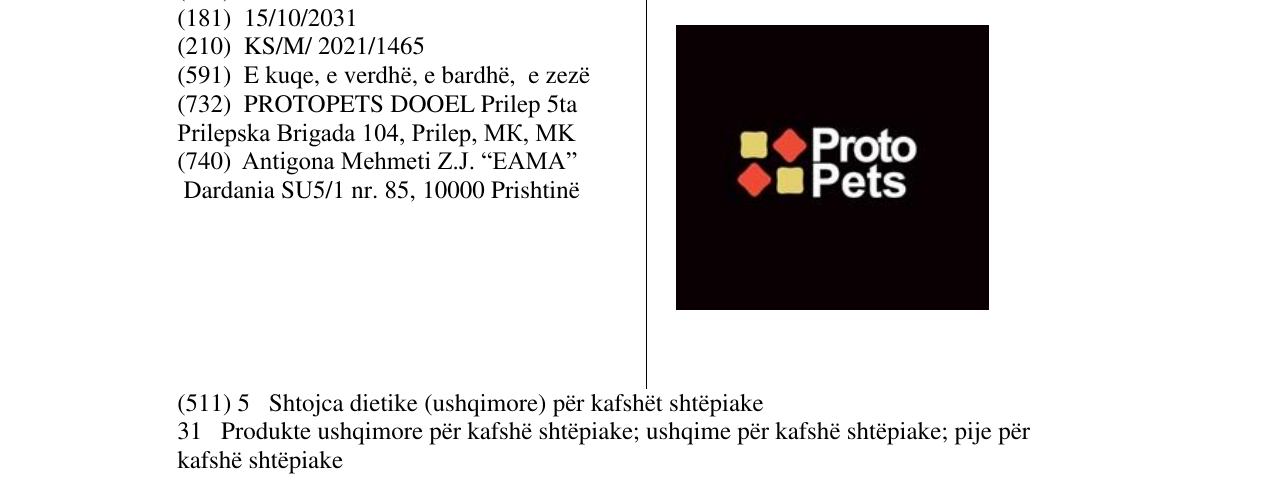 Zëri i markës PROTO PETS në buletin
