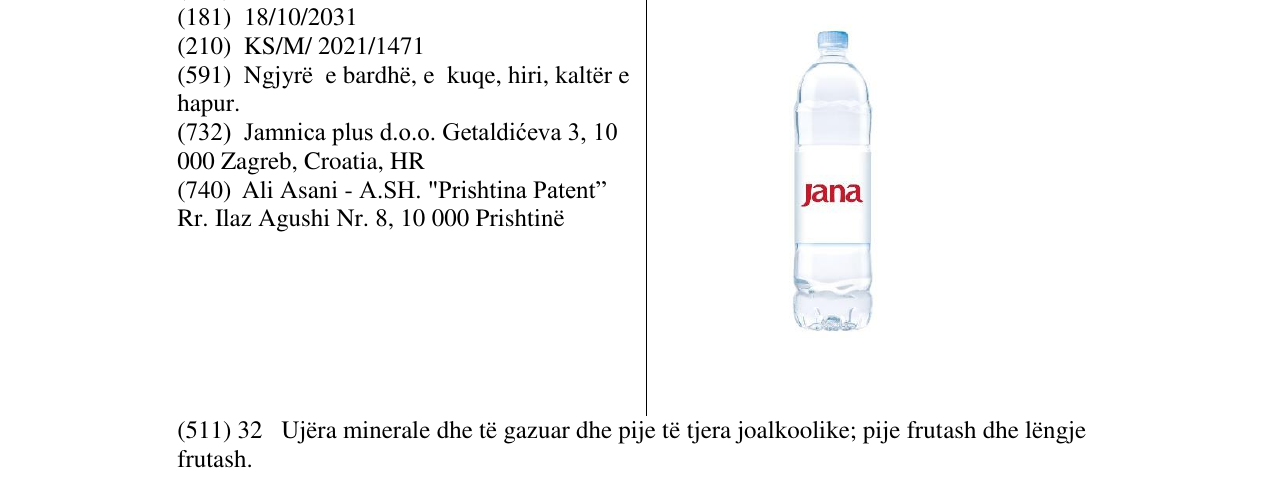 Zëri i markës Jana në buletin
