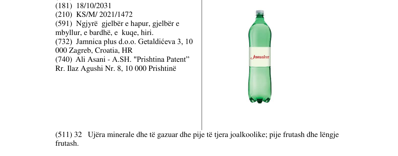 Zëri i markës Jamnica në buletin