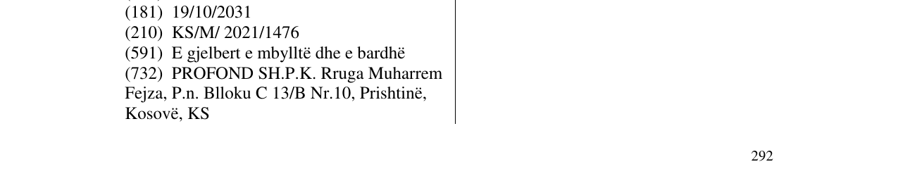 Zëri i markës Markë figurative në buletin