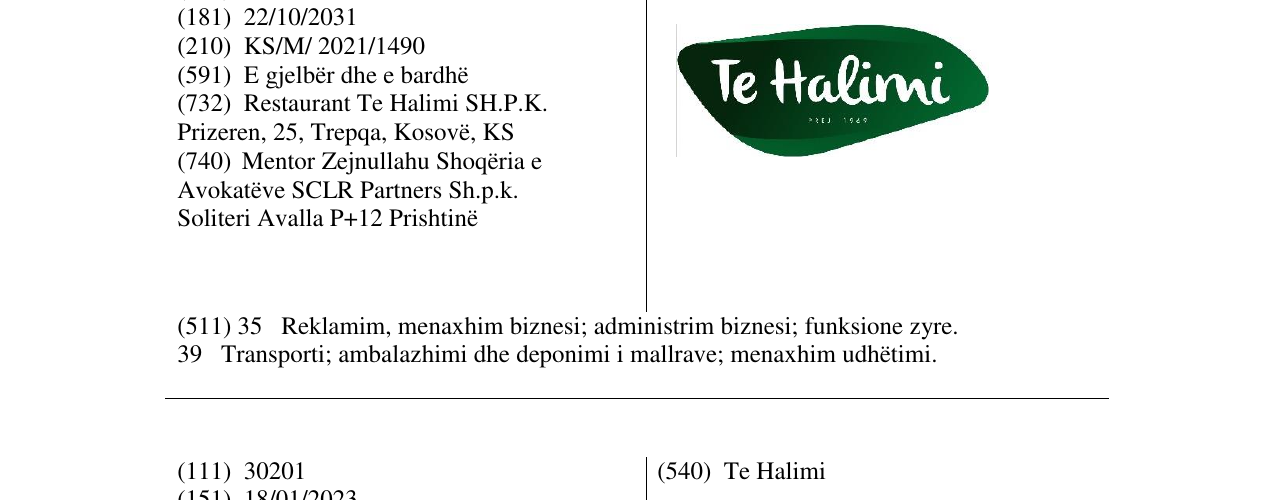 Zëri i markës Markë figurative në buletin