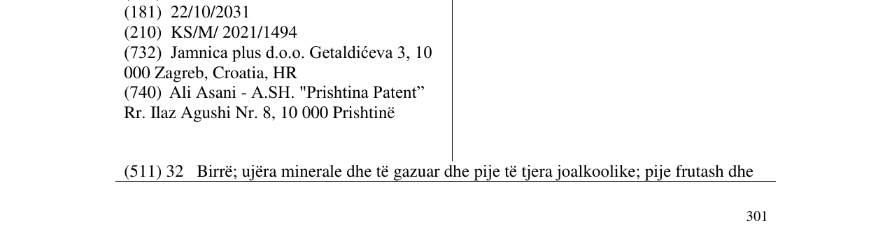 Zëri i markës TOCO në buletin