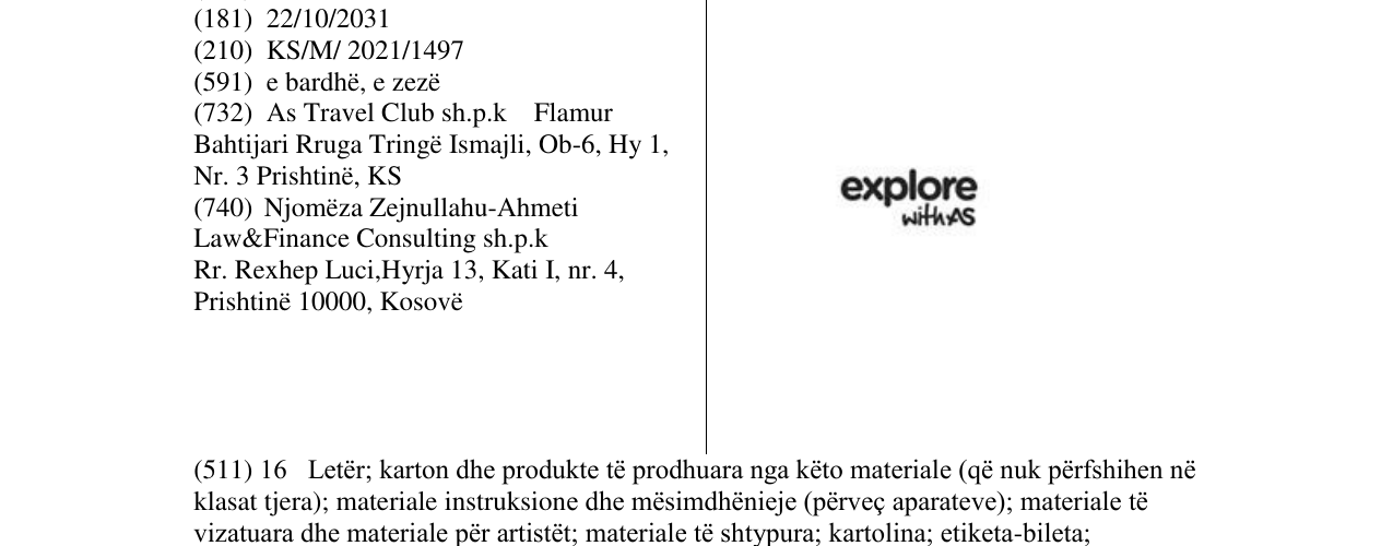 Zëri i markës Markë figurative në buletin