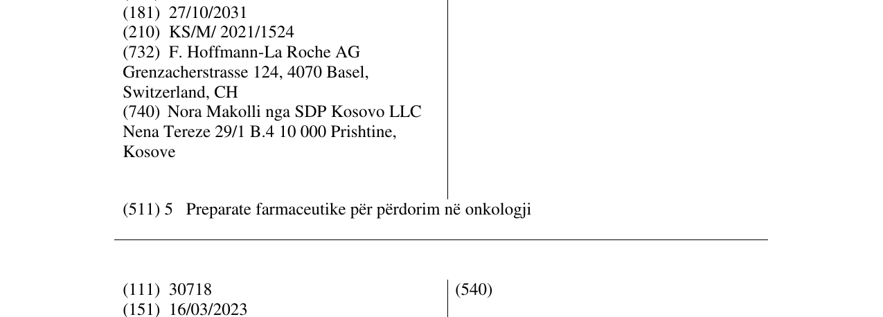 Zëri i markës COLUMVI në buletin