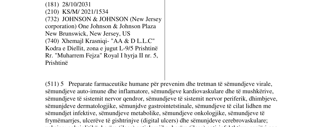 Zëri i markës ADPARPGA në buletin