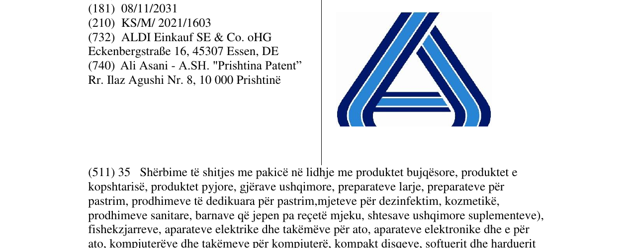 Zëri i markës Markë figurative në buletin