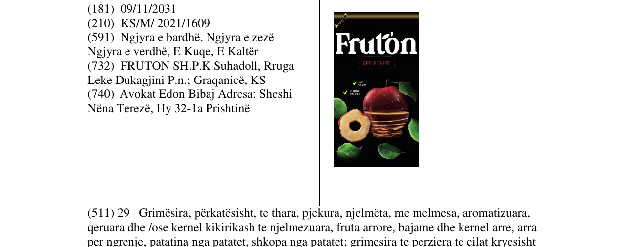 Zëri i markës Markë figurative në buletin