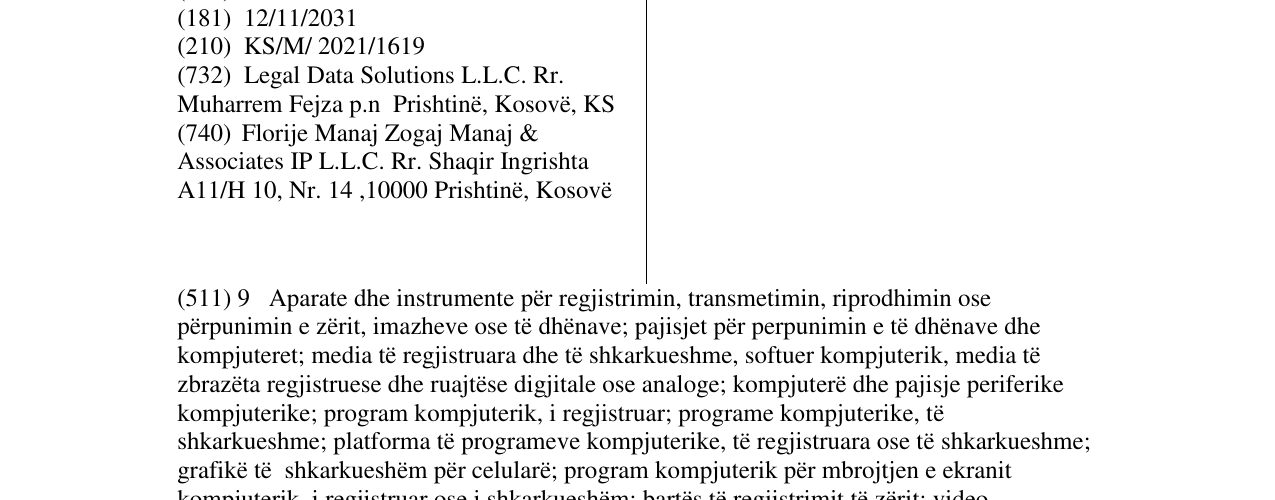 Zëri i markës Lexdoks në buletin