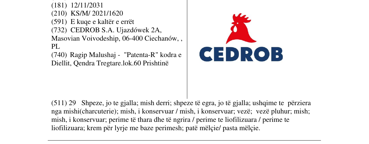 Zëri i markës Markë figurative në buletin