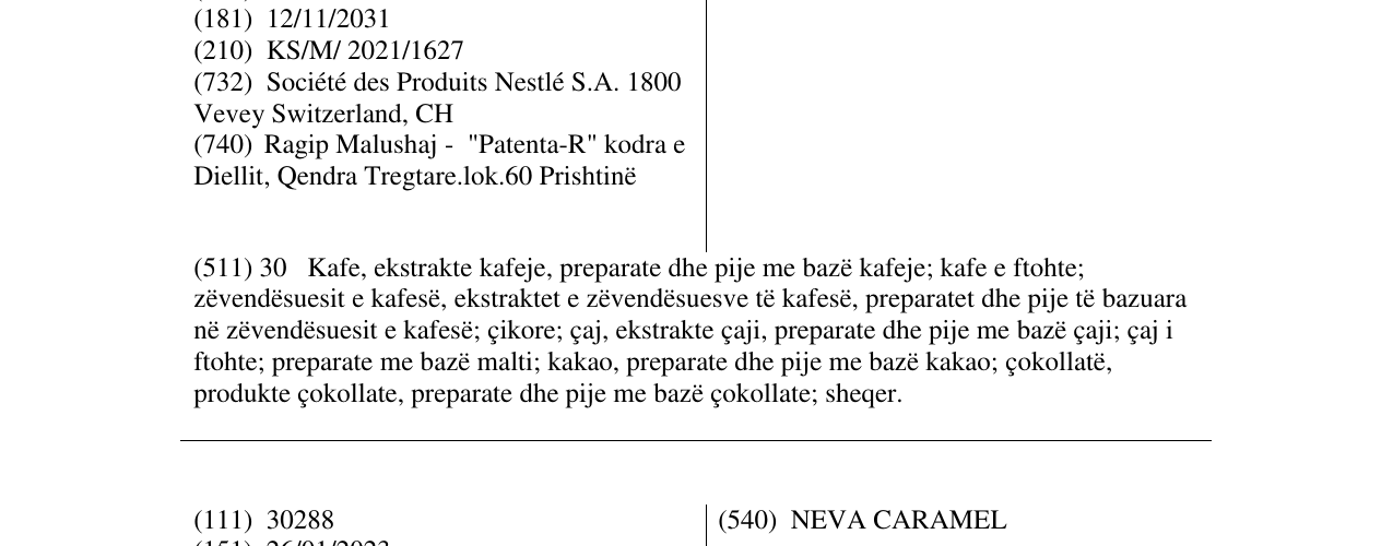 Zëri i markës BUONDI në buletin