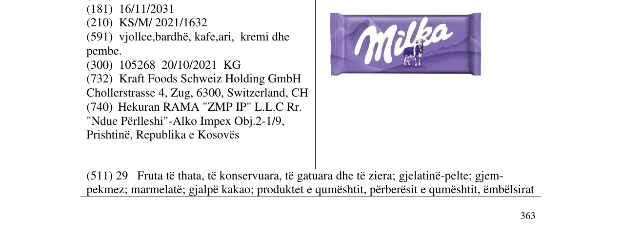 Zëri i markës Markë figurative në buletin