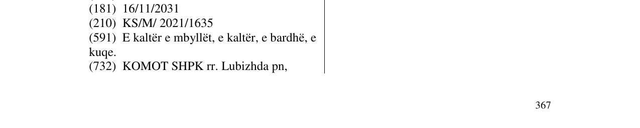 Zëri i markës Markë figurative në buletin