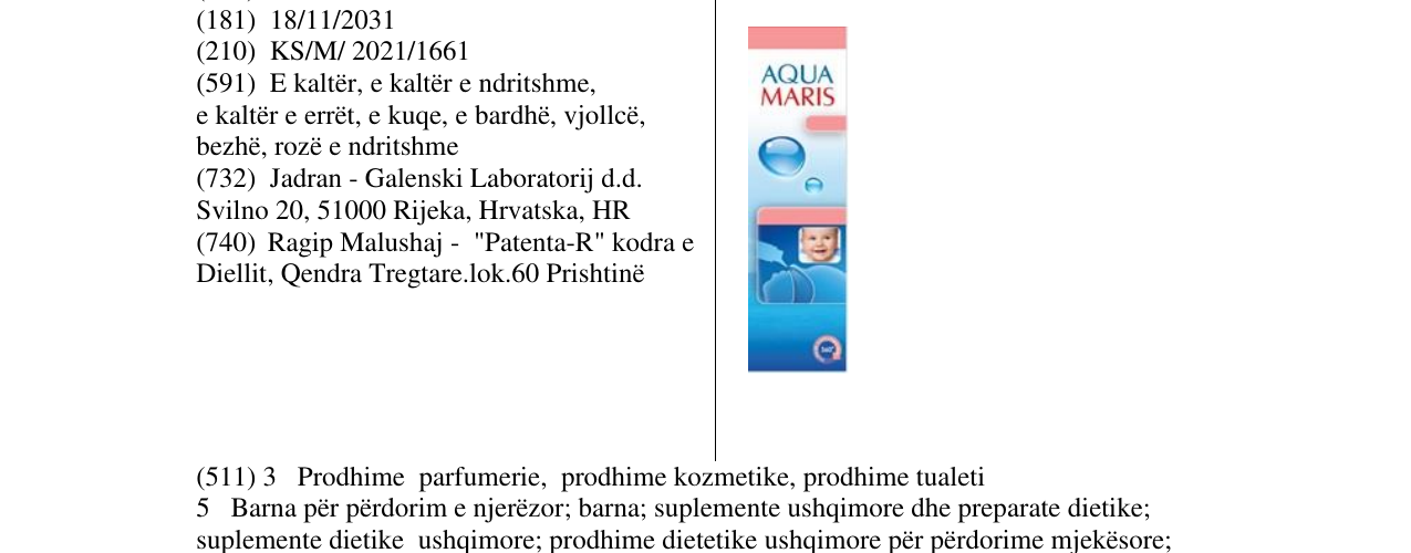 Zëri i markës Markë figurative në buletin