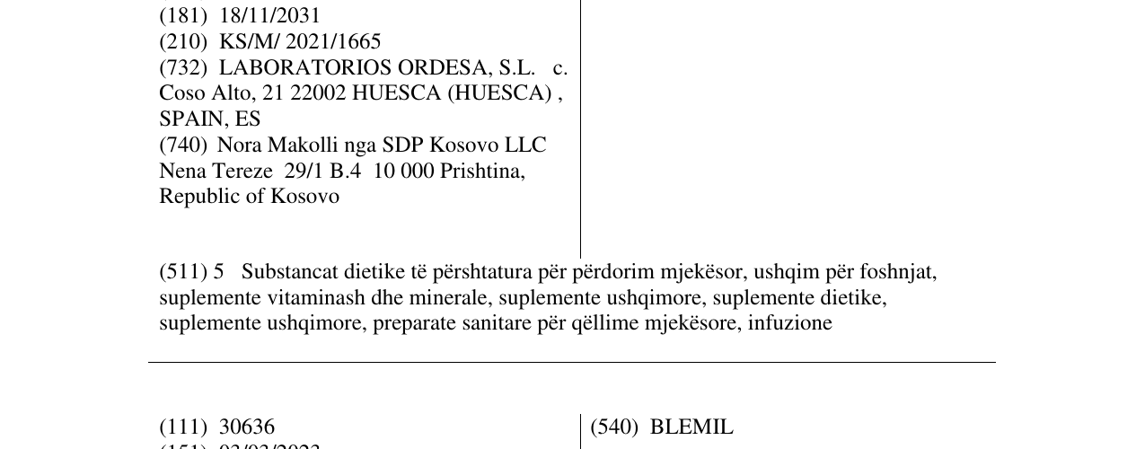 Zëri i markës BLEVIT në buletin