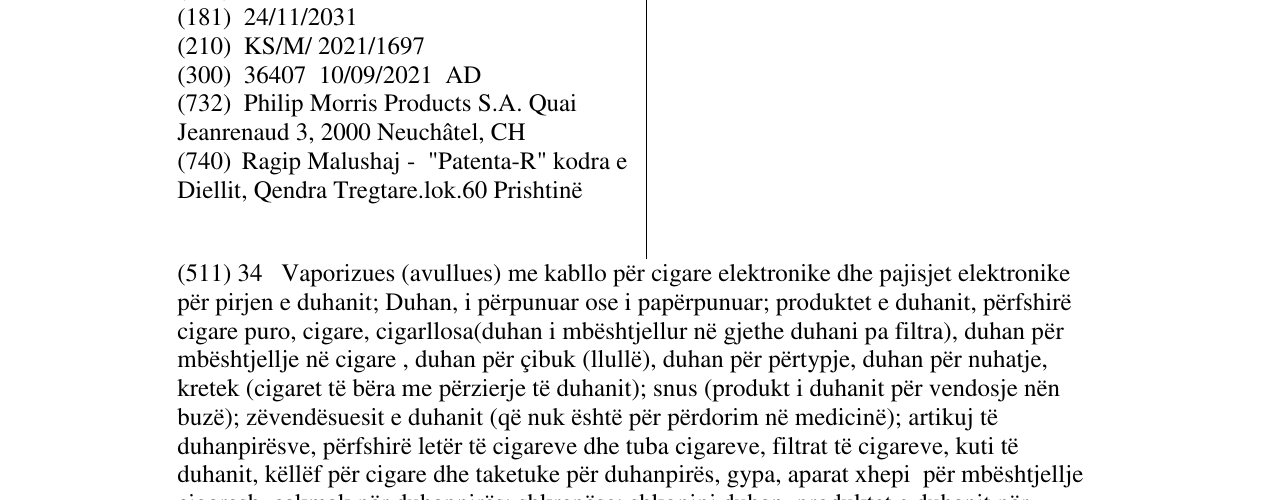 Zëri i markës BONDS në buletin