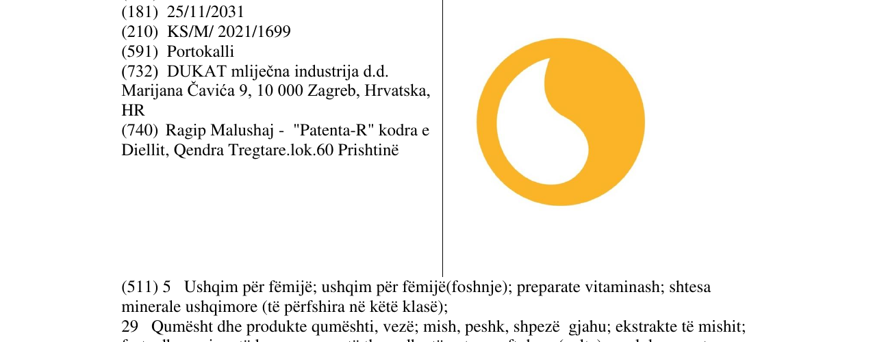 Zëri i markës Markë figurative në buletin