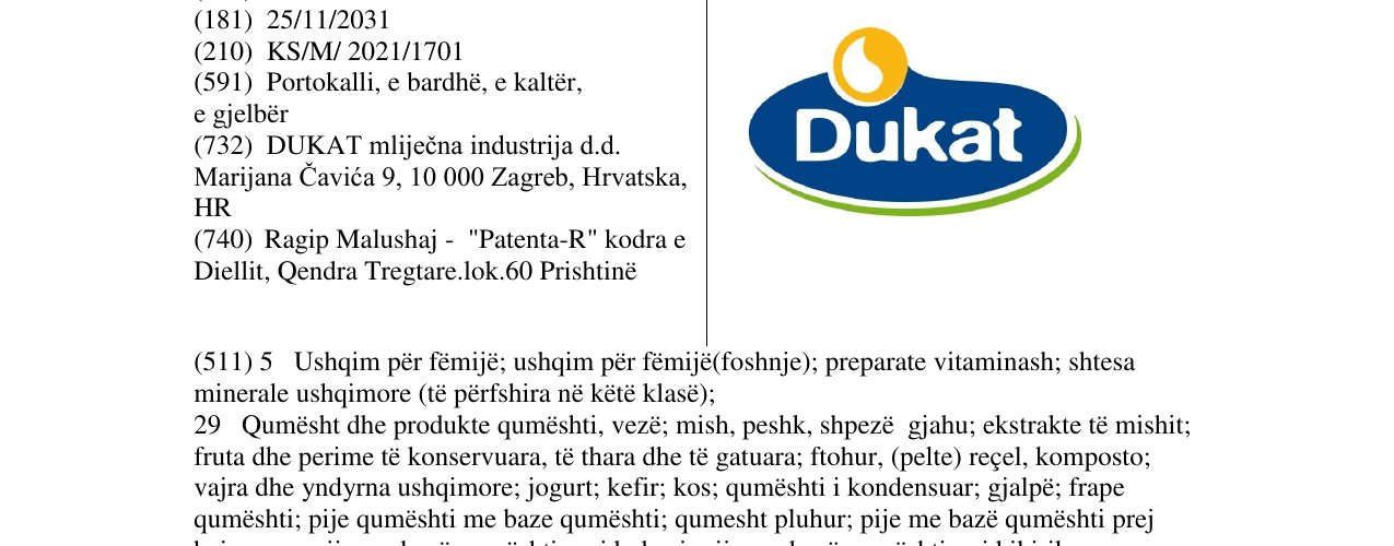 Zëri i markës Markë figurative në buletin