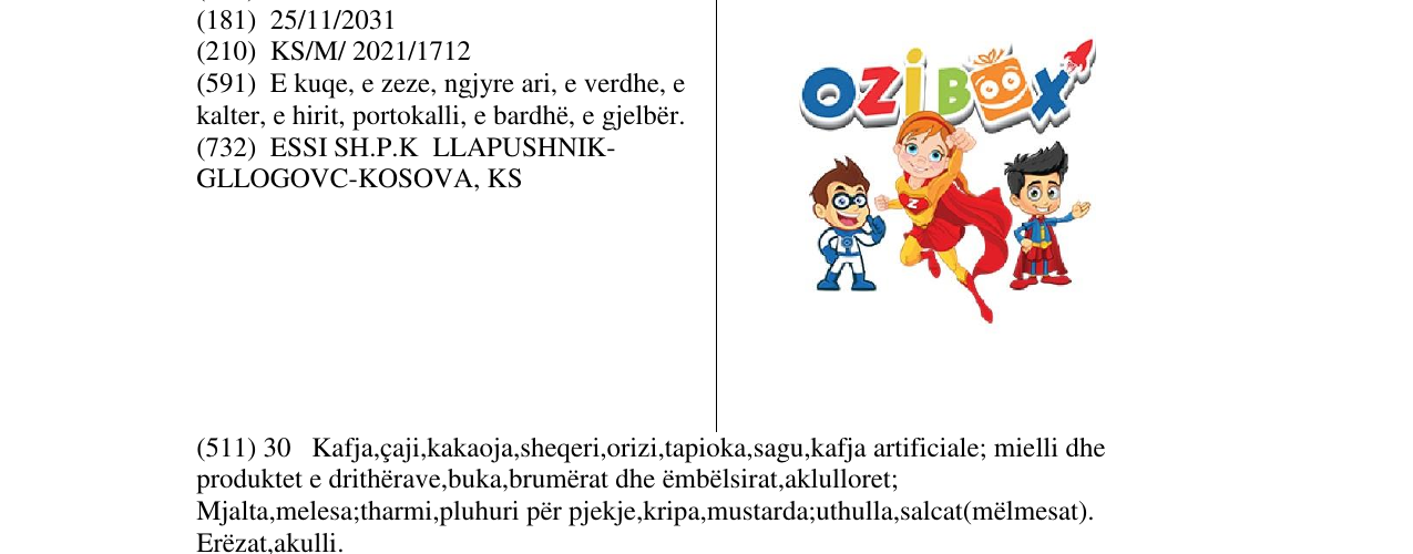 Zëri i markës Markë figurative në buletin