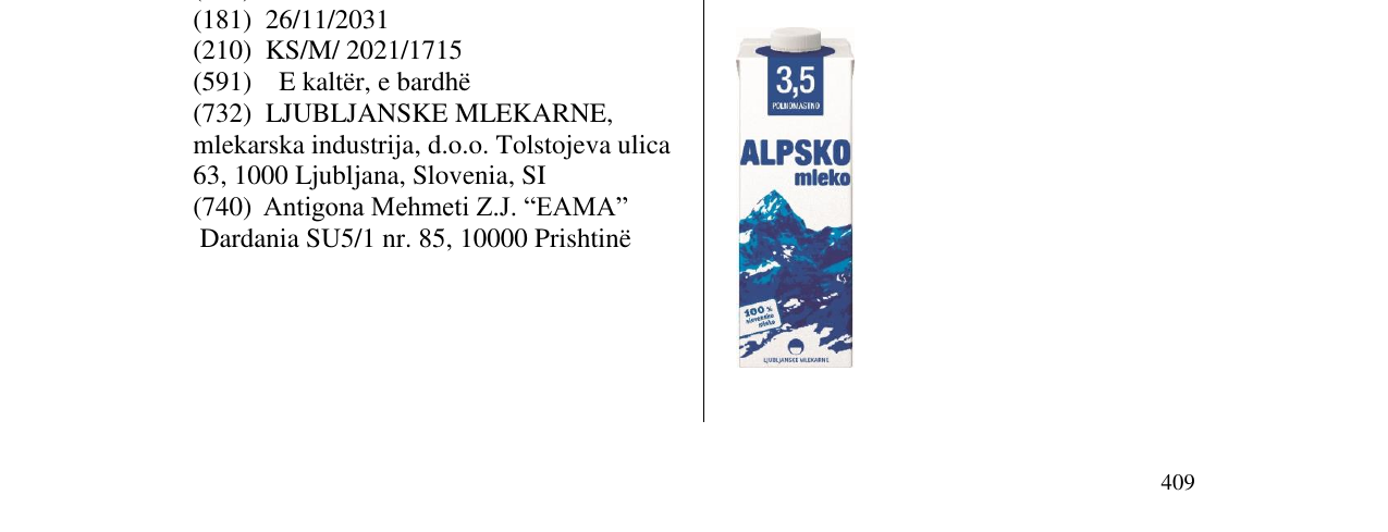 Zëri i markës Markë figurative në buletin
